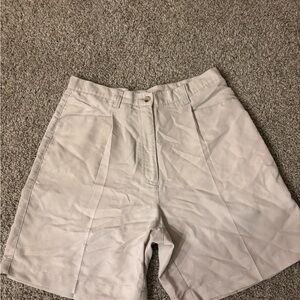 Unisex Adidas Classic Pleated Cotton Shorts - Cream